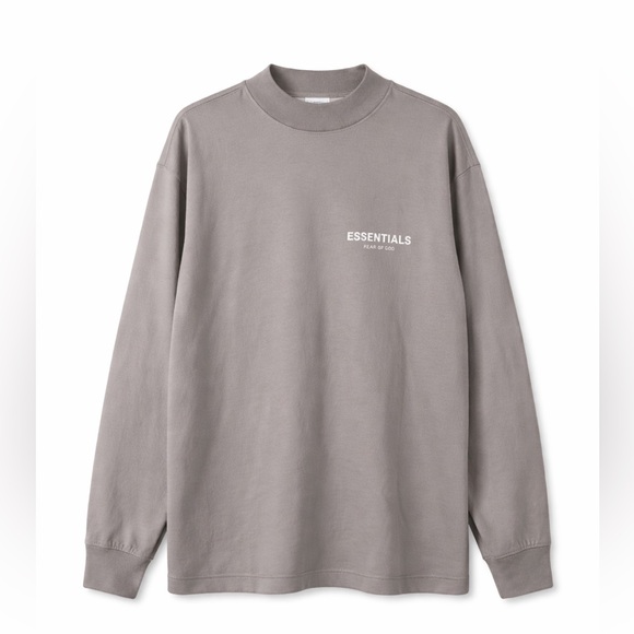 Fear of God Other - Fear of God Essentials Desert Taupe Logo Long Sleeve Tee NWT XXS